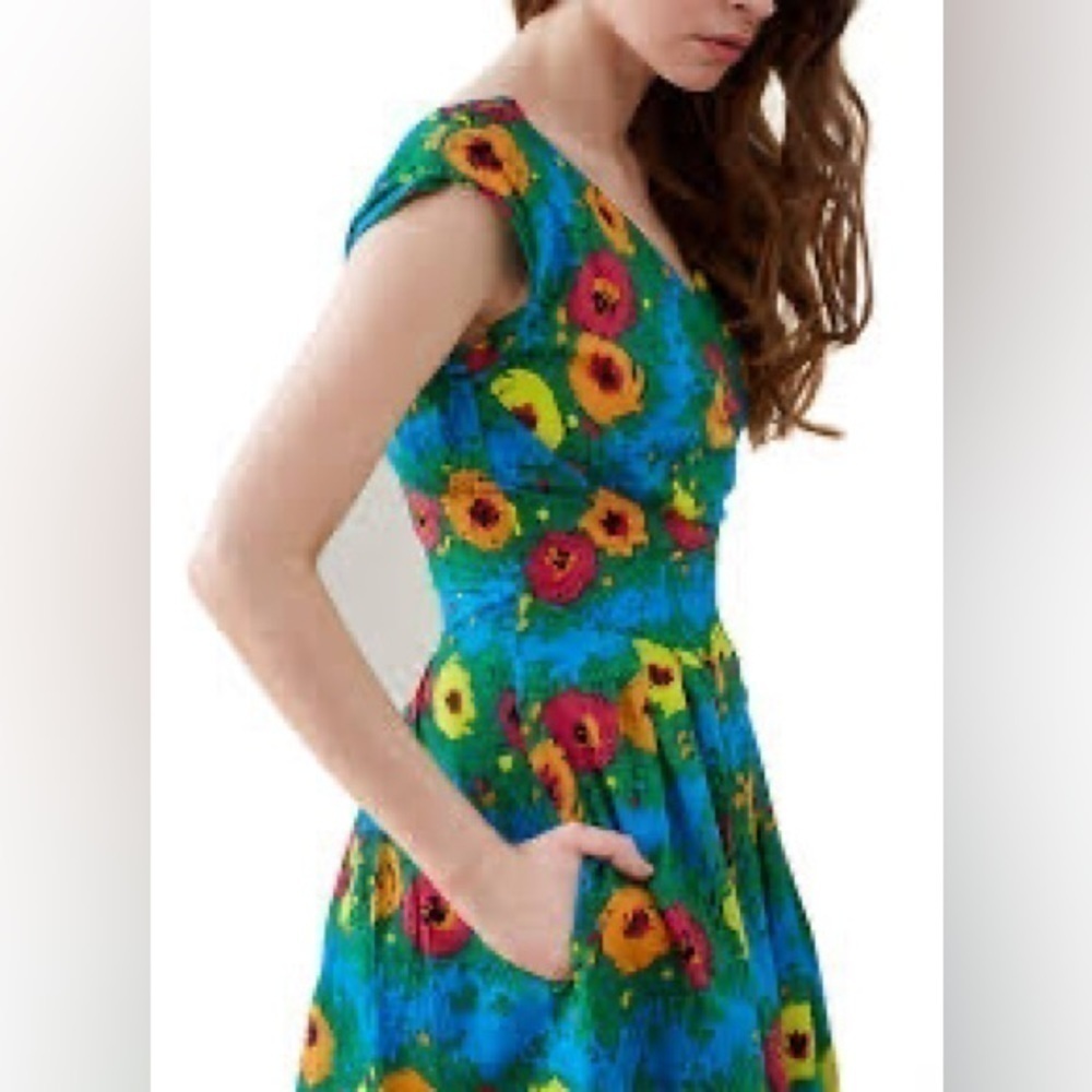 🌟NWT XL Emily and Fin Florence Effortless Vacation Dress Blazing Blooms - Picture 5 of 6
